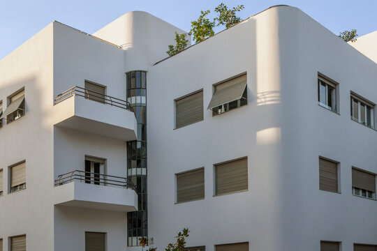 Israel, Tel Aviv, White City, Rothschild Boulevard, Bauhaus style