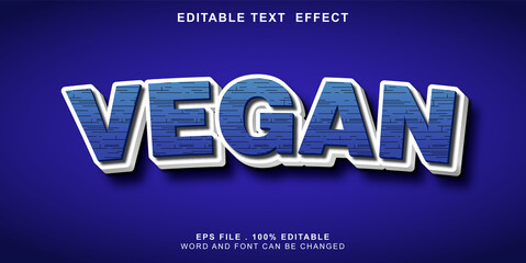 text effect editable vegan