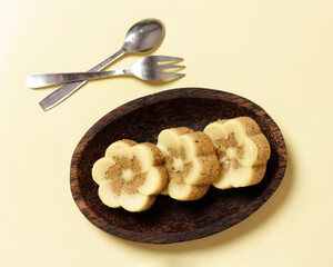 Sweet banana cake as a healthy snack. Bananas are rich in taste and soft on the tongue. This is the...