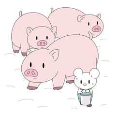 養豚　畜産業　小動物の飼育員
