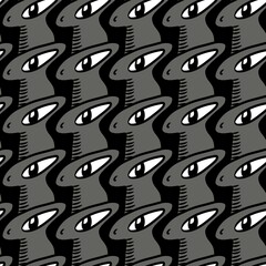 seamless pattern of cute monster cartoon