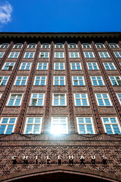 Germany, Hamburg, Low angle view of windows ofÔøΩChileÔøΩHouse