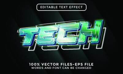 tecno . editable text effect premium vectors