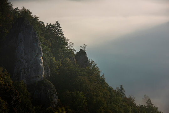 Mountain against sky at Danube Valley, Beuron, Swabian Alb, Germany