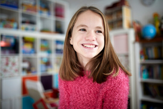 Portrait Of A Happy Young Girl