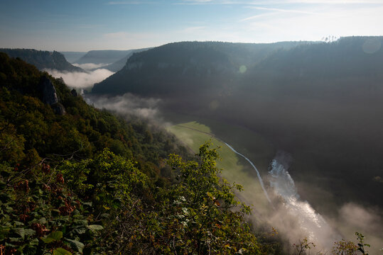 Scenic view of Danube river at Beuron, Swabian Alb, Germany
