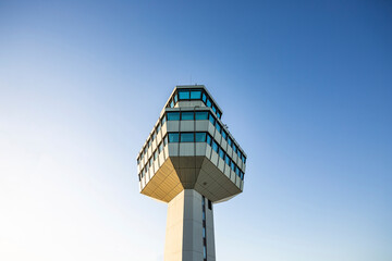 Germany, Berlin, Air traffic control tower of Berlin Tegel Airport