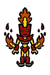 cute monster cartoon on white background