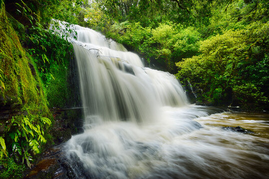 New Zealand, South Island, Matai Falls at Catlins Forest Park