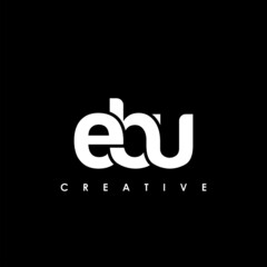 EBU Letter Initial Logo Design Template Vector Illustration