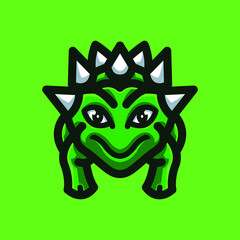 cute dino mascot logo