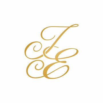 JE initial monogram logo