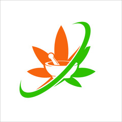 leaf hemp medicine icon