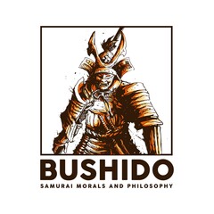 samurai illustration for t shirt design
