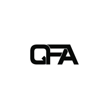 qfa initial letter monogram logo design