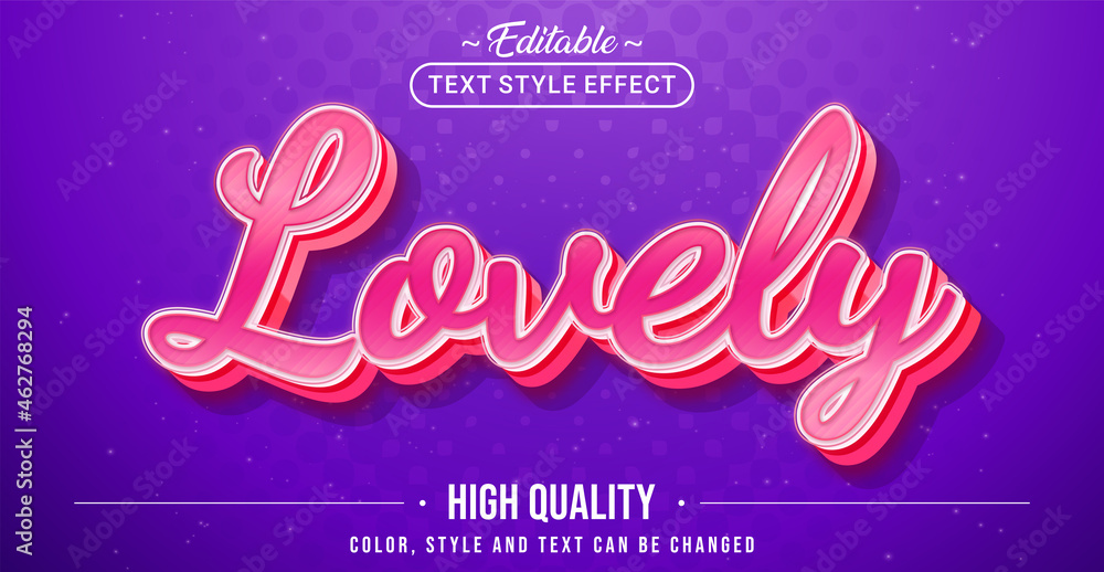 Poster editable text style effect - lovely text style theme.
