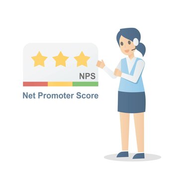 net promoter score,NPS,marketing business concept,Customers are rating their satisfaction with your product or service,Vector illustration.