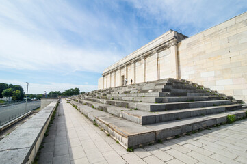 Germany, Nuremberg, Zeppelinfeld, Grandstand at the Nazi rally grounds