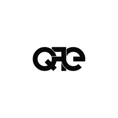 qfe initial letter monogram logo design