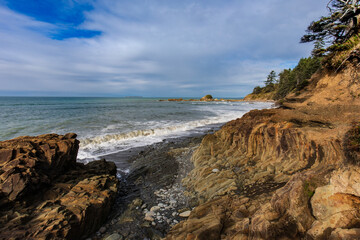 Fototapeta na wymiar Oregon coast line beach