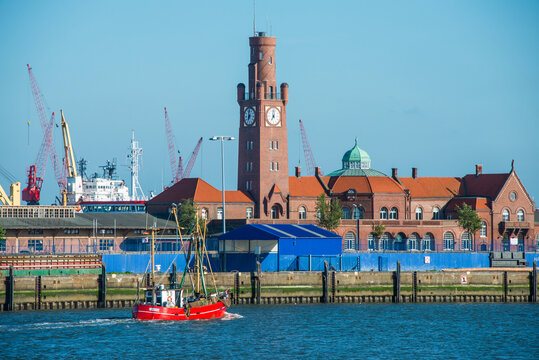 Germany, Cuxhaven, the historical Hapag halls in the harbour