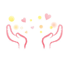 思いやり差し出す手　福祉と介護のイラスト