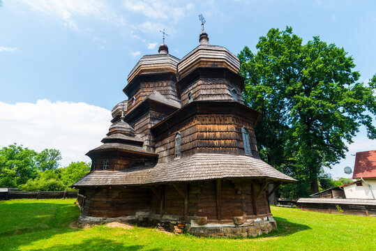Ukraine, Carpathian mountains, Drohobych, wooden St. George's Church