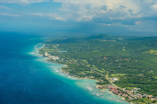 Jamaica, Aerial of Montego Bay