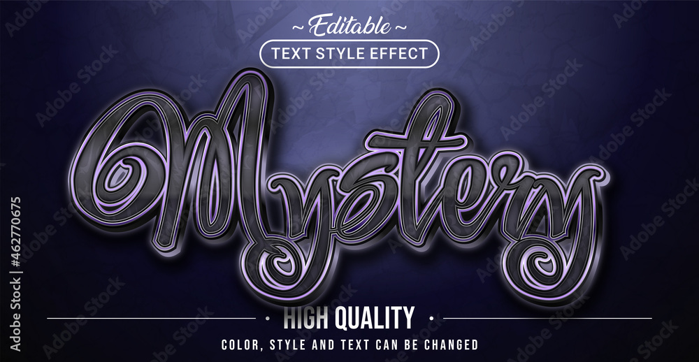 Aufkleber Editable text style effect - Mystery text style theme. Graphic Design Element.