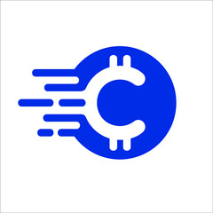 letter C abstract icon