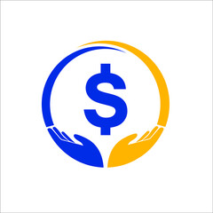 dollar sign icon with hands