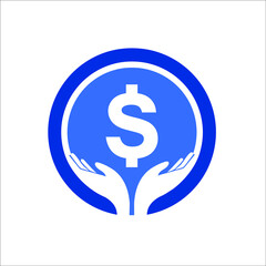 dollar sign icon with hands
