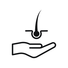Hand holding hair icon design vector illustration