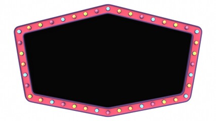 Pastel light board sign retro on white background. 3d rendering