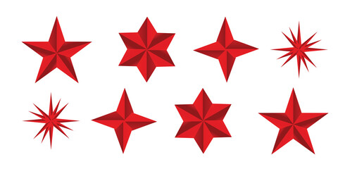 Star icons set. Star collection. Vector illustration
