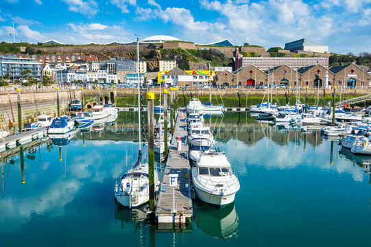 United Kingdom, Channel Islands, Jersey,St. Helier, sport boat harbour