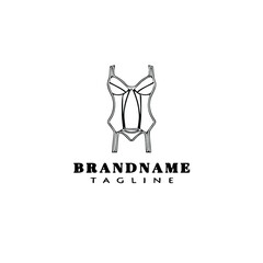 bustier logo cartoon icon design template isolated vector illustration