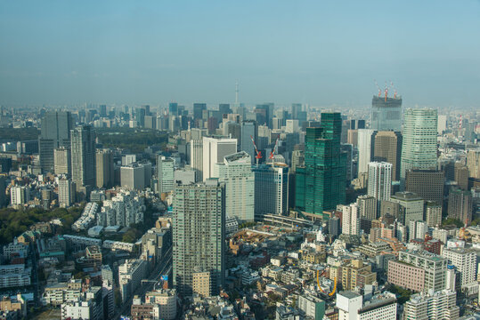 Japan, Tokyo, Cityscape Seen From Roppongi Hills