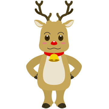 recommend clip art: トナカイのキャラクターのイラスト