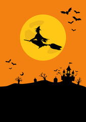 Vector illustration of Halloween day.