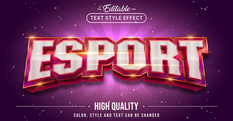 Editable text style effect - E-sport text style theme. © Rtn_Studio