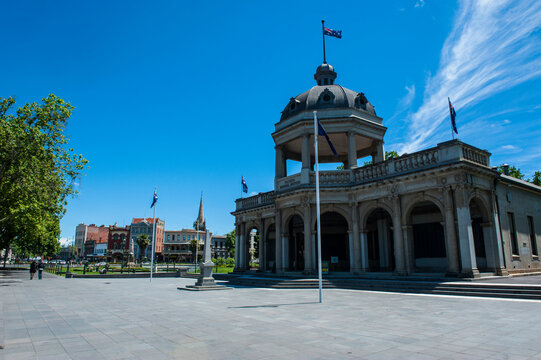 Historic town center of Bendigo, Victoria, Australia