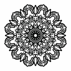 Vector round abstract circle. Mandala style.