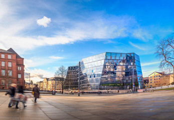 Germany, Baden-Wuerttemberg, Freiburg, Old Synagogue Square, university library