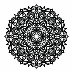 Vector round abstract circle. Mandala style.