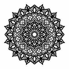 Vector round abstract circle. Mandala style.