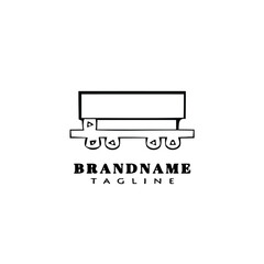 caboose logo cartoon icon design template black isolated simple illustration