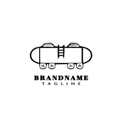 caboose logo cartoon icon design template black isolated flat illustration