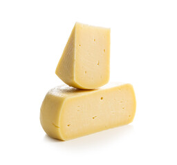 Block of hard cheese.