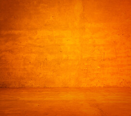 empty orange interior